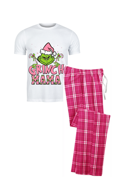 Grinchy PJ Set (Available Only In Pink)